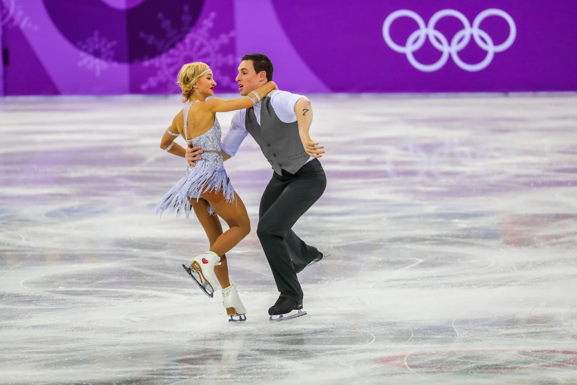 Ice dance pair performing at the Olympic Winter Games